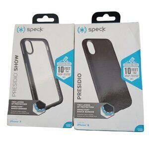 LOT Of 2 Speck Presidio For IPhone X. One Clear, One Black.